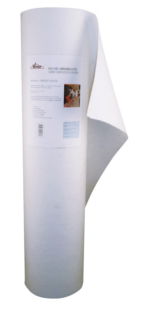 Rouleau de bâche Standard étanche et auto-adhésive 1x50m pour protection de supports en bâtiment.