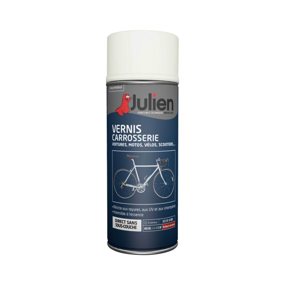 Aérosol de vernis carrosserie incolore brillant 400 ml pour une finition durable