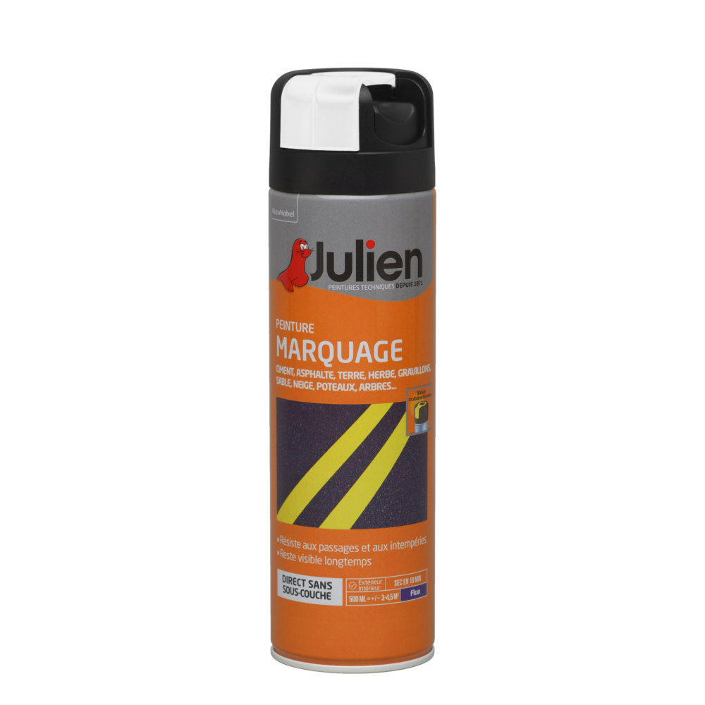 Aérosol de peinture de marquage blanc 500 ml pour traçage au sol