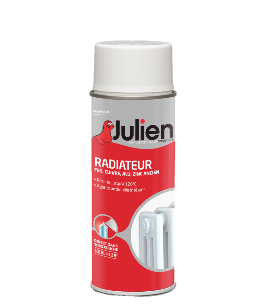Peinture Radiateur Satiné Phase Aqueuse Aérosol 400 ml