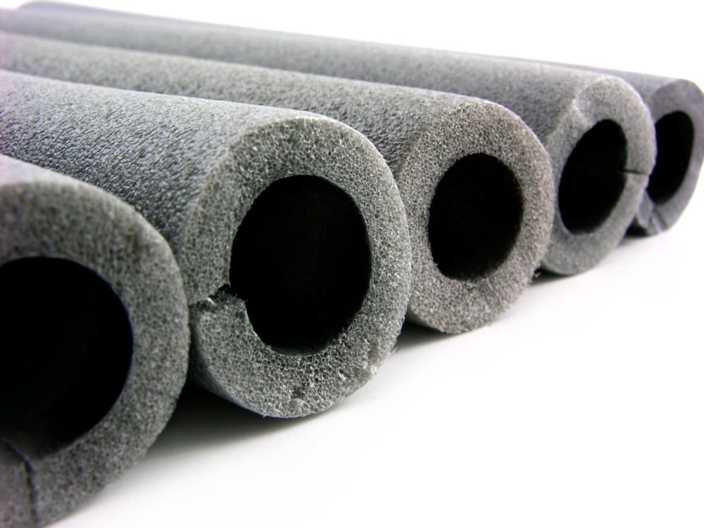 Manchon d'isolation thermique en polyéthylène gris pour tuyaux, diamètre 9 mm, longueur 1 mètre