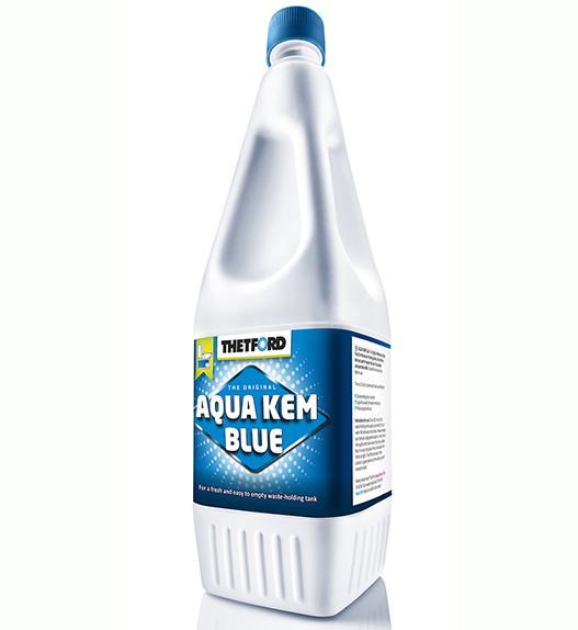 Bidon bleu de 2 litres d'Aqua Kem Blue, liquéfiant WC chimique pour toilettes portables et caravanes