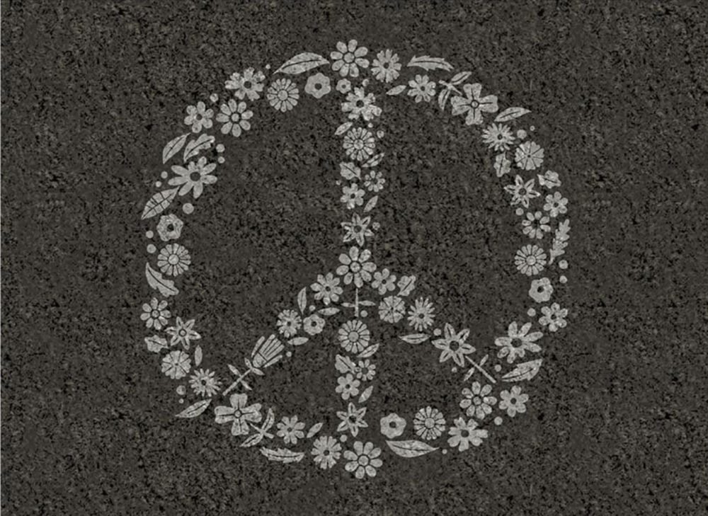 Tapis Country Faux Coco D2679-6 de 55x70 cm sans bordure, idéal pour une entrée.