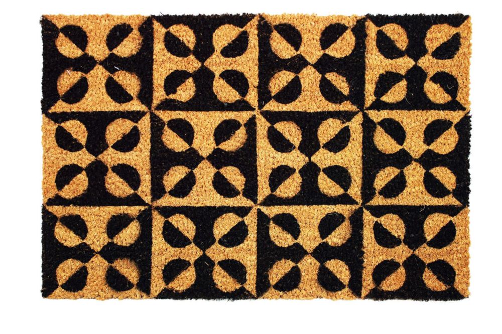 Tapis coco paillasson imprimé Noga 40 x 60 cm