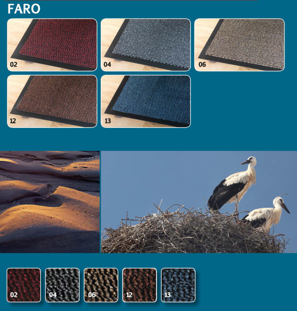 Tapis anti poussière Faro 60 x 90 cm, robuste et facile d'entretien