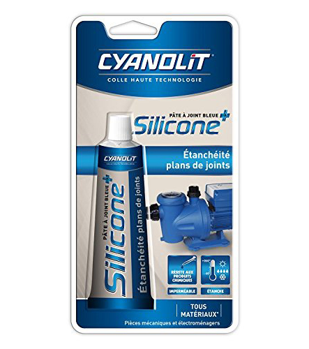 Pâte à joints bleu silicone en tube de 50 ml pour étanchéité automobile et mécanique