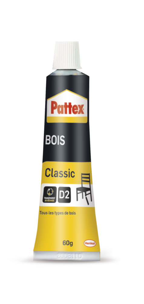 Pattex Colle Bois Classic 60g en tube pour assemblage et réparation bois