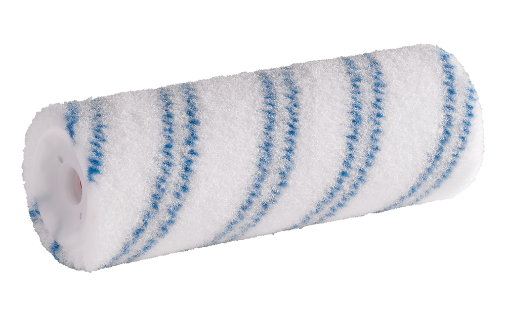 Manchon de rouleau à peindre clip 180 mm en polyamide, poil ras texturé 7 mm, pour peinture intérieure standard.