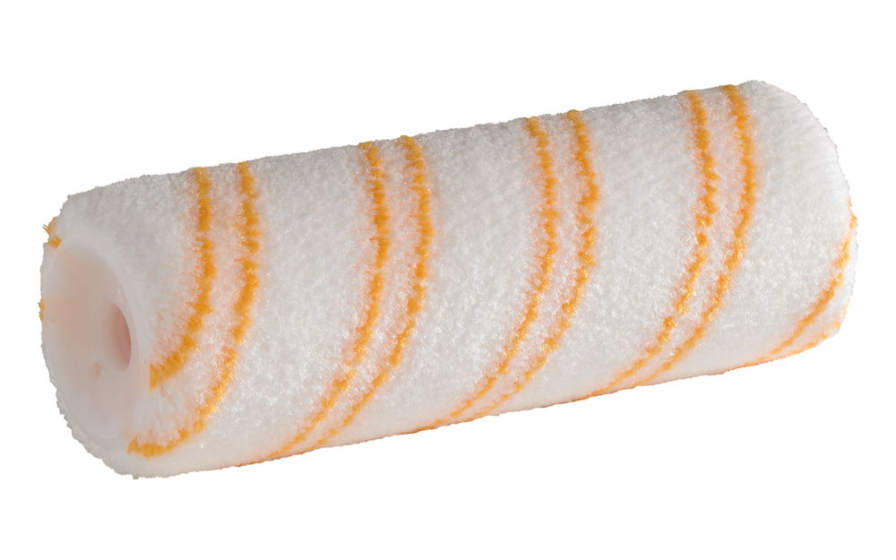 Manchon de rouleau à peindre antigoutte en polyamide Polygold, poil ras texturé 9 mm, 180 mm de longueur, pour peinture intérieure, offrant une finition lisse.