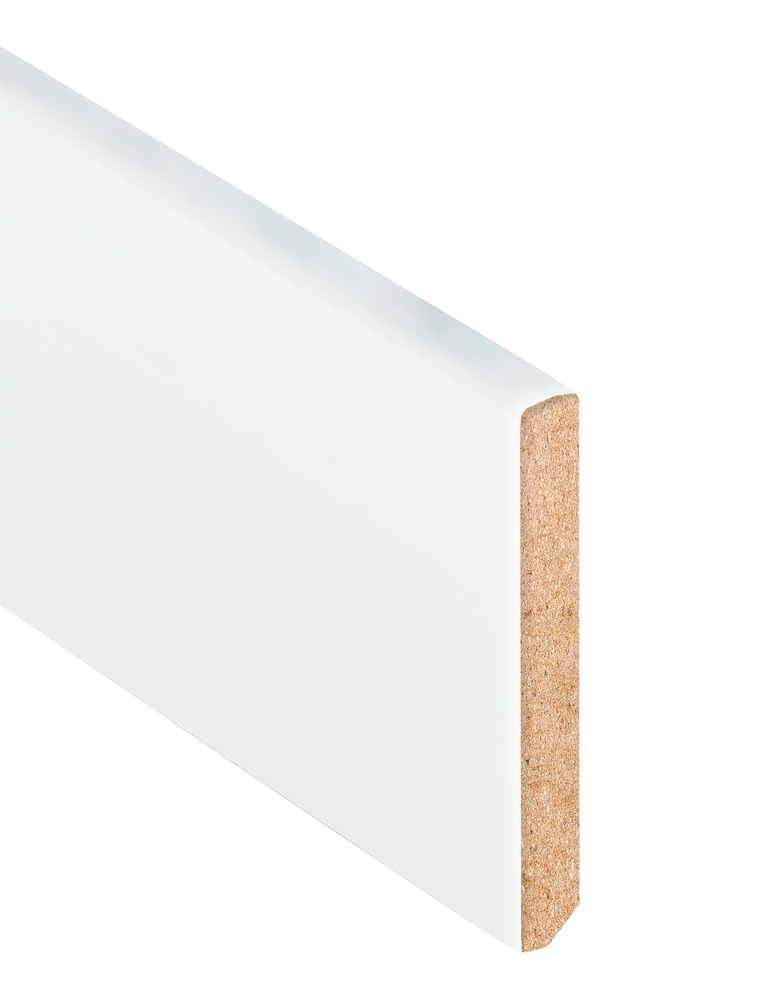 Plinthe Eco Blanche 80 mm x 2,20 m pour finition murale intérieure