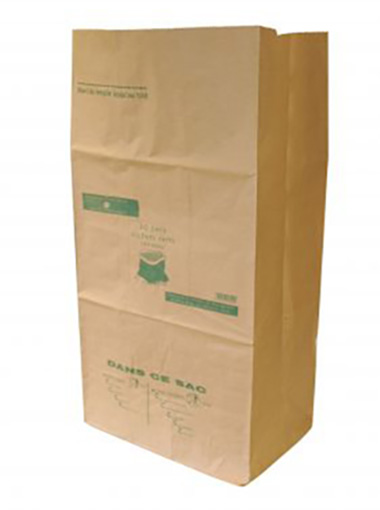 Lot de 5 sacs en papier kraft biodégradable pour la collecte des déchets verts du jardin