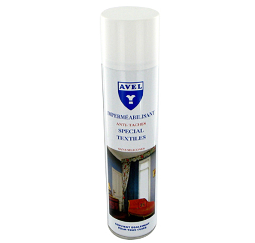 Imperméabilisant textile aérosol 400 ml pour une protection efficace contre l'eau et les taches sur les tissus.