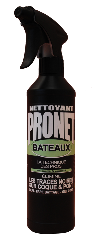 Nettoyant liquide 500 ml pour coque et pont de bateau, élimine efficacement les salissures marines.