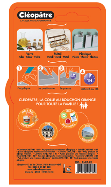 Cléopâtre Colle Cléo'too Cléo'Tech Tube 30 g Sous Blister