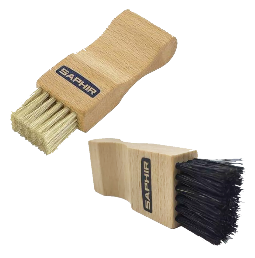 Brosse de ménage à cirage en soie naturelle pour cuir pommadier