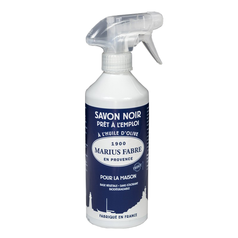 Savon Noir Liquide à l'Huile d'Olive en vaporisateur 500 ml pour l'entretien des sols.