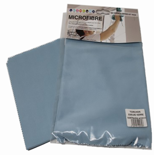 Lavette microfibre bleue Spécial Vitrage Microvitre anti-traces