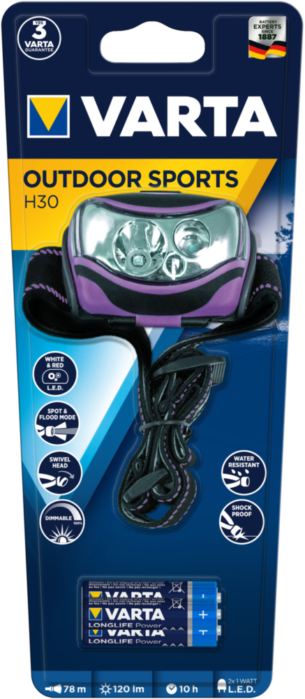 Torche Frontale Outdoor Sport H30 LED 1W