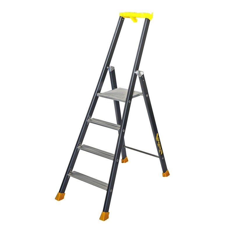 Escabeau 4 marches en aluminium laqué MP, pliable