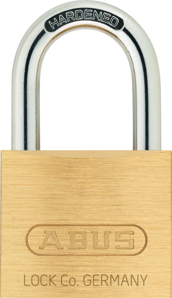 Cadenas à clé en laiton léger fourni avec ses clés, présenté sous blister