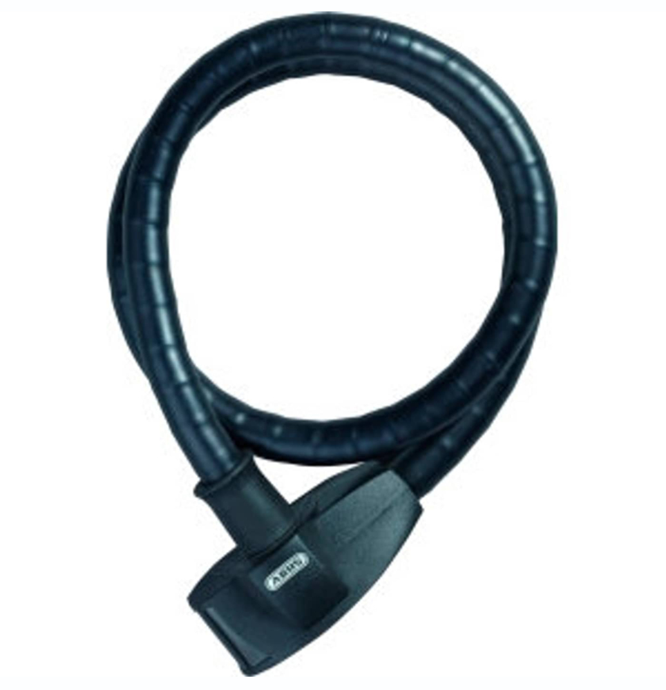 Antivol à câble Artic noir de 0.75 mètre en acier gainé, avec serrure à clé
