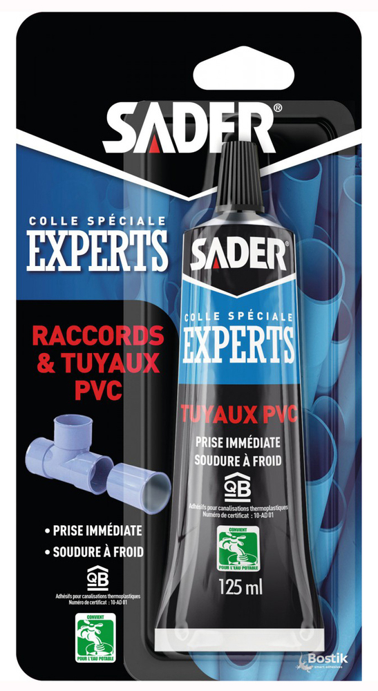 Colle spécifique PVC pour raccords et tuyaux, format 55 ml, assurant un assemblage étanche et durable.