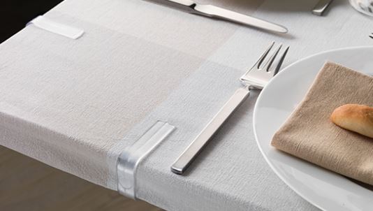 Pince Attache Nappe Transparent Lot de 4