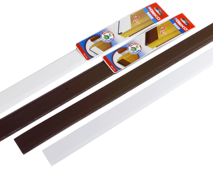 Bas de porte adhésif en PVC flexible avec feutre, 100 cm, pour isolation thermique des portes