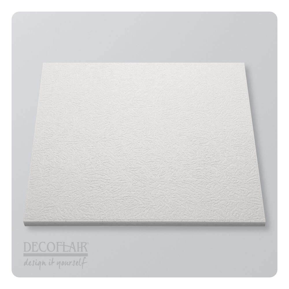 Dalle de plafond Decoflair T140 en polystyrène blanc, lot de 10 pièces