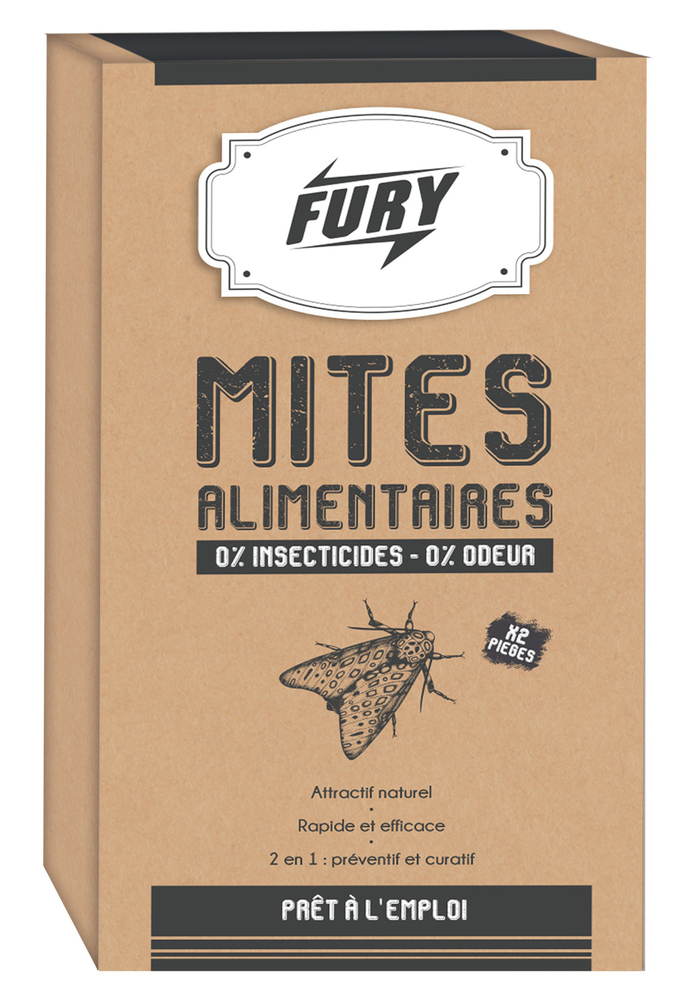 Pièges à mites alimentaires TP19 en boîte de 2, solution discrète et efficace