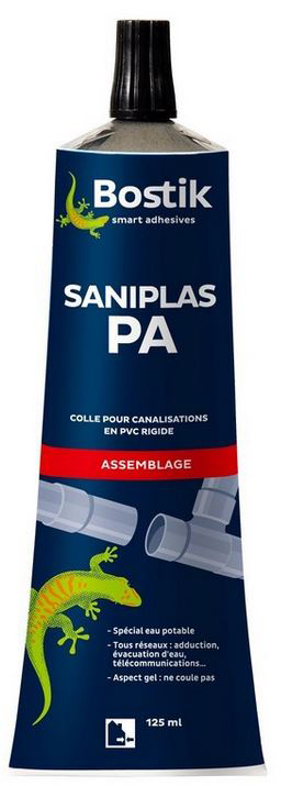 Colle PVC Saniplas PA 125 ml pour l'assemblage de canalisations