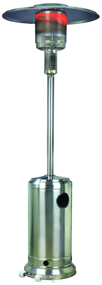 Chauffage gaz parasol en inox 12KW pour terrasse extérieure