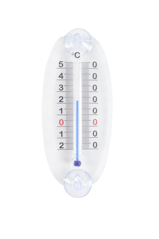Thermomètre de Fenêtre Transparent à Ventouse