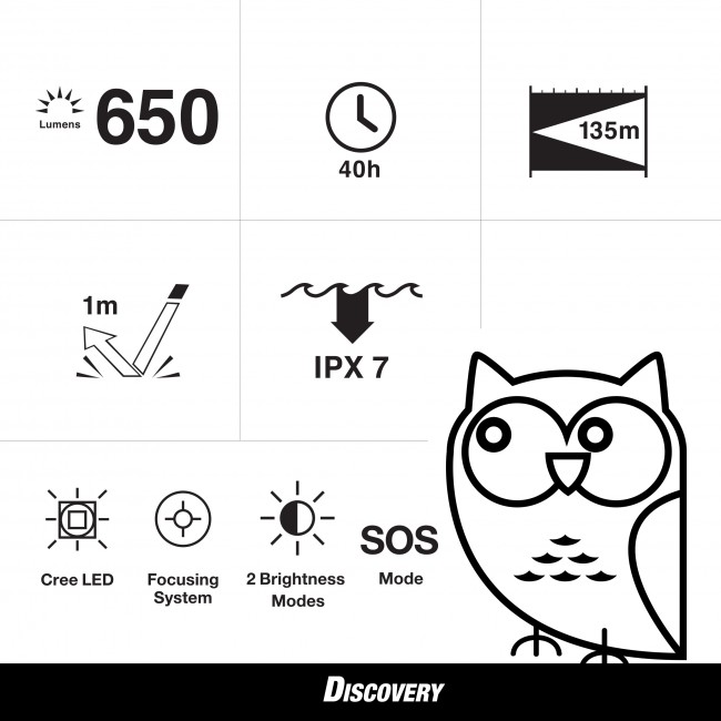 GP Discovery Torche Rechargeable Ursa CR41 Sous Blister