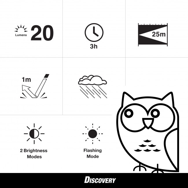 GP Discovery Lampe de Poche Ericius CP21 sous Blister