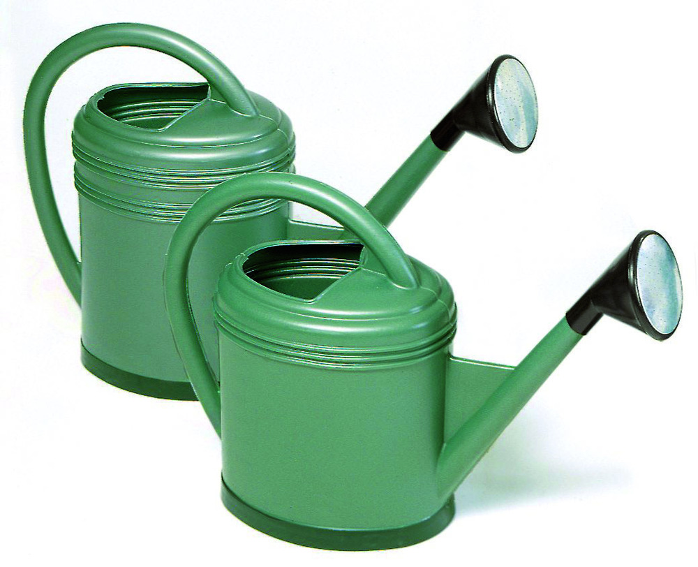 Arrosoir ovale de luxe en métal vert 12 litres avec bec long