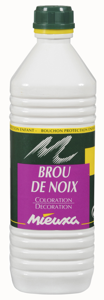 Teinture bois Brou de Noix 1 litre pour une teinte naturelle brun foncé