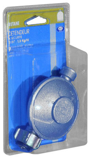 Détendeur Sécurité Butane NF sans tétine pour bouteille de gaz