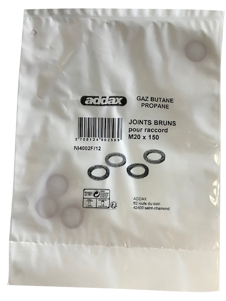 Joints Rouges Pour Flexibles Butane/Propane Lot de 4 en Sachet