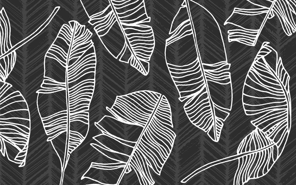 Tapis d'accueil Création Leave en lin anthracite 50 x 80 cm, avec une texture naturelle