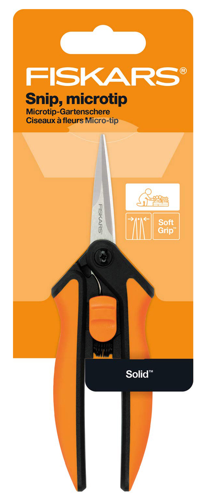 Ciseaux à fleurs Micro-Tip Solid SP13 pour une coupe précise des tiges et fleurs.