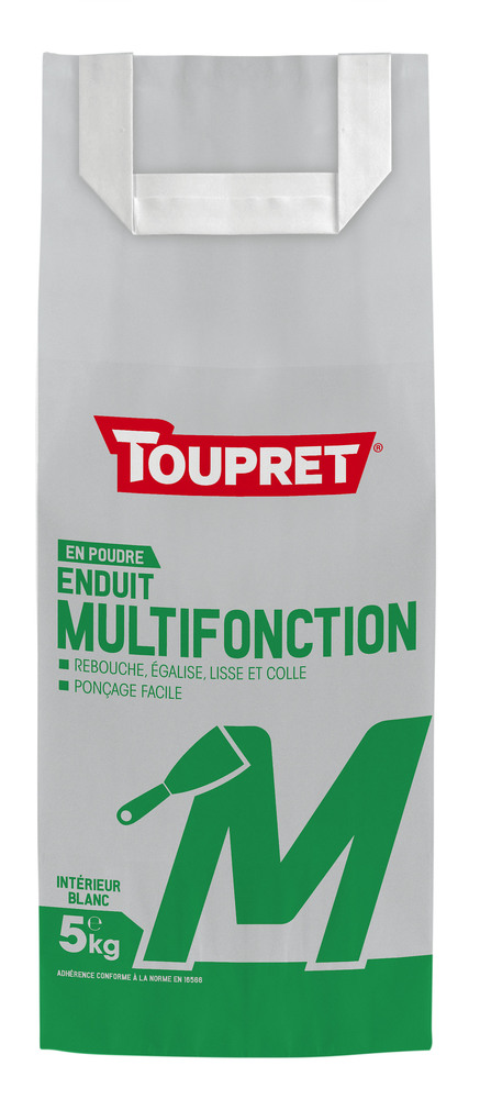 Sac de 5 kg d'enduit multifonctions M en poudre pour rebouchage et lissage intérieur
