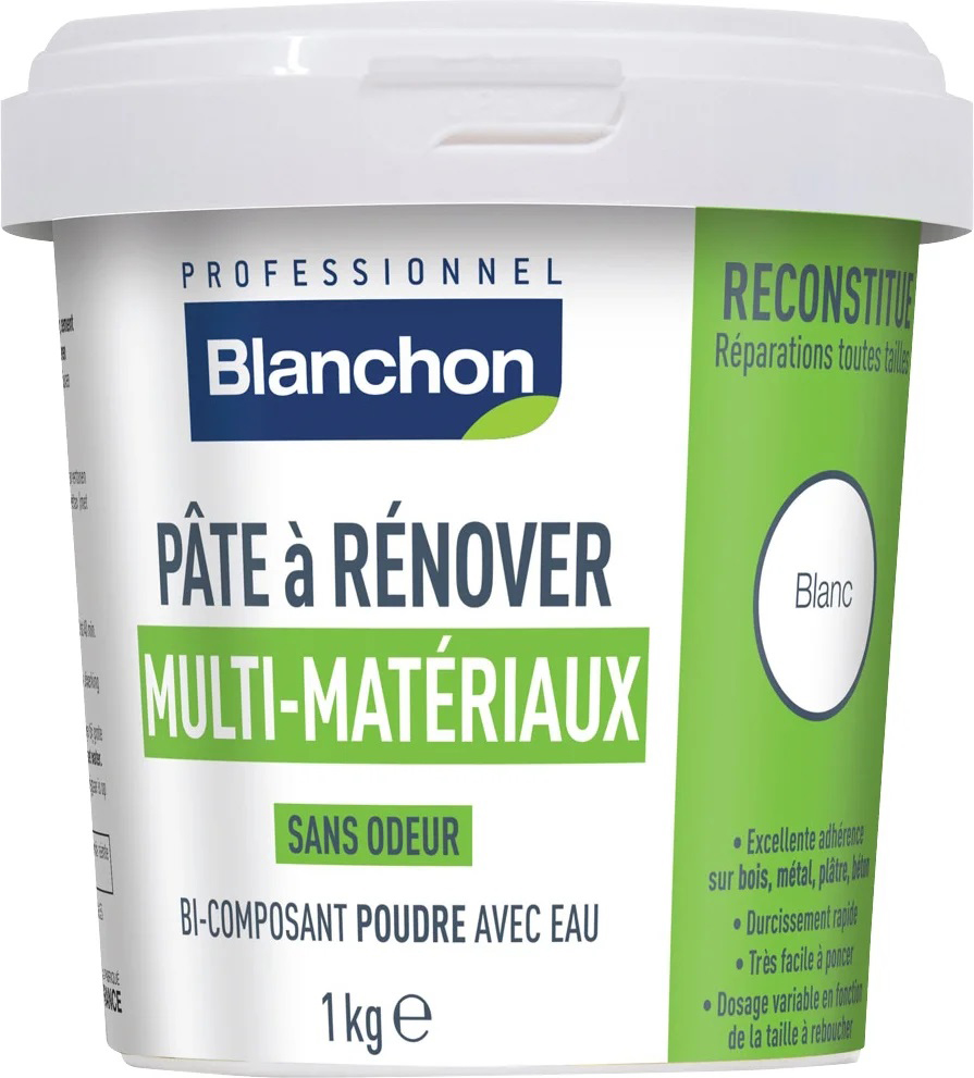 Pâte à Rénover Multi Matériaux en tube pour réparations et rebouchages durables