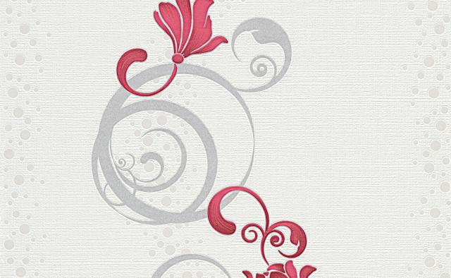 Papier peint Expansé sur Intissé 13287-20 motif Bulle Fleur Rouge