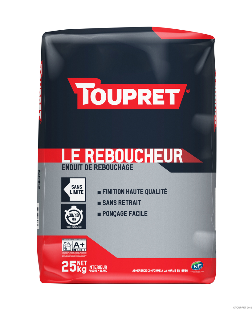 Enduit de rebouchage en poudre Le Reboucheur, sac de 25 kg pour murs intérieurs