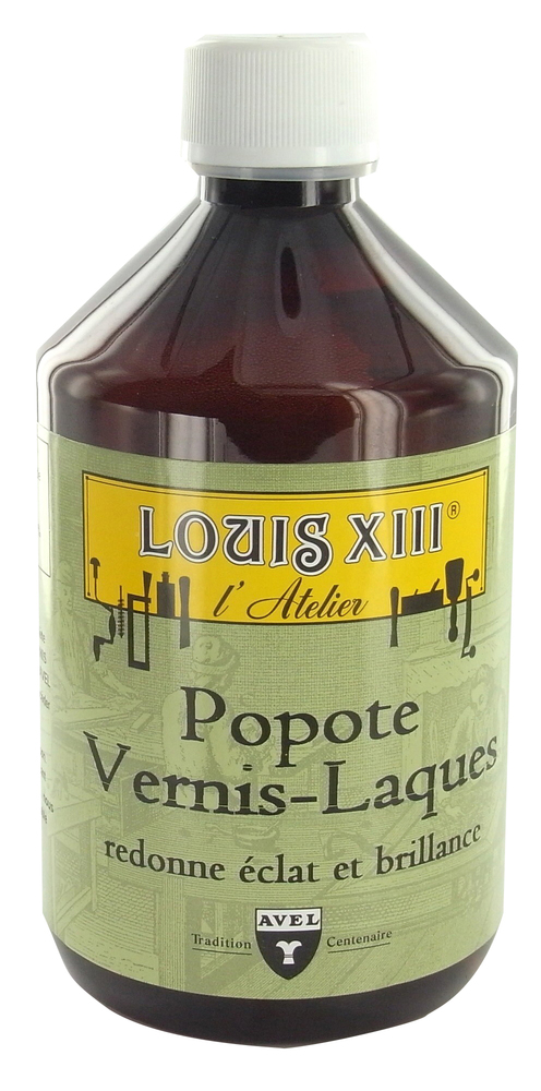 Popote Vernis-Laques Flacon 500 ml pour l'entretien et la rénovation du bois verni et laqué