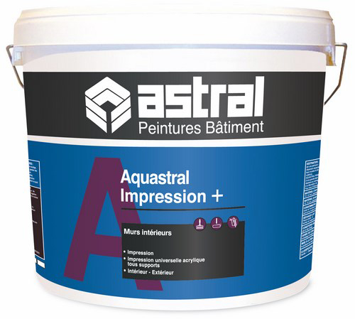 Aquastral Impression +, primaire d'accrochage pour peinture intérieure sur murs et plafonds