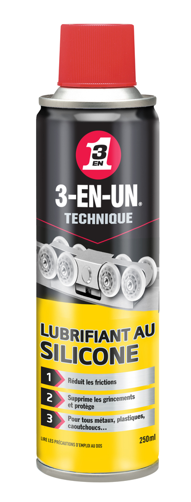 Lubrifiant au silicone 3-EN-UN Technique 250 ml en aérosol pour matériel et outillage