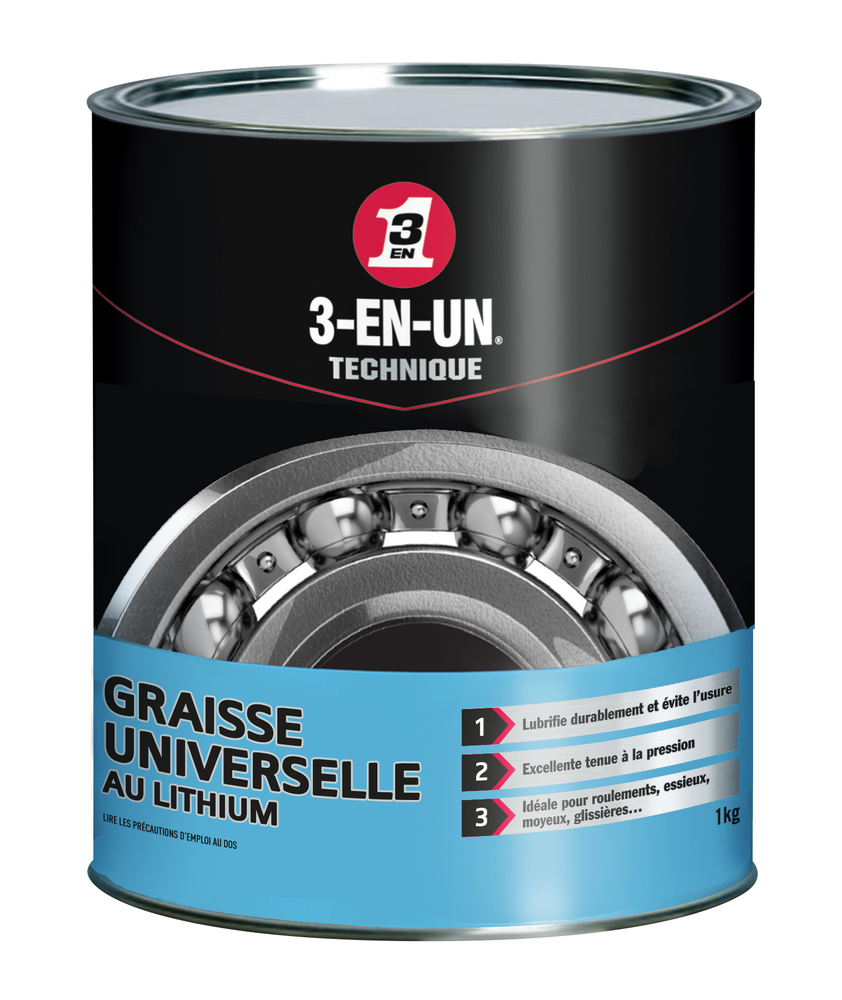 Graisse Universelle au Lithium 3-EN-UN Technique Pot 1 kg