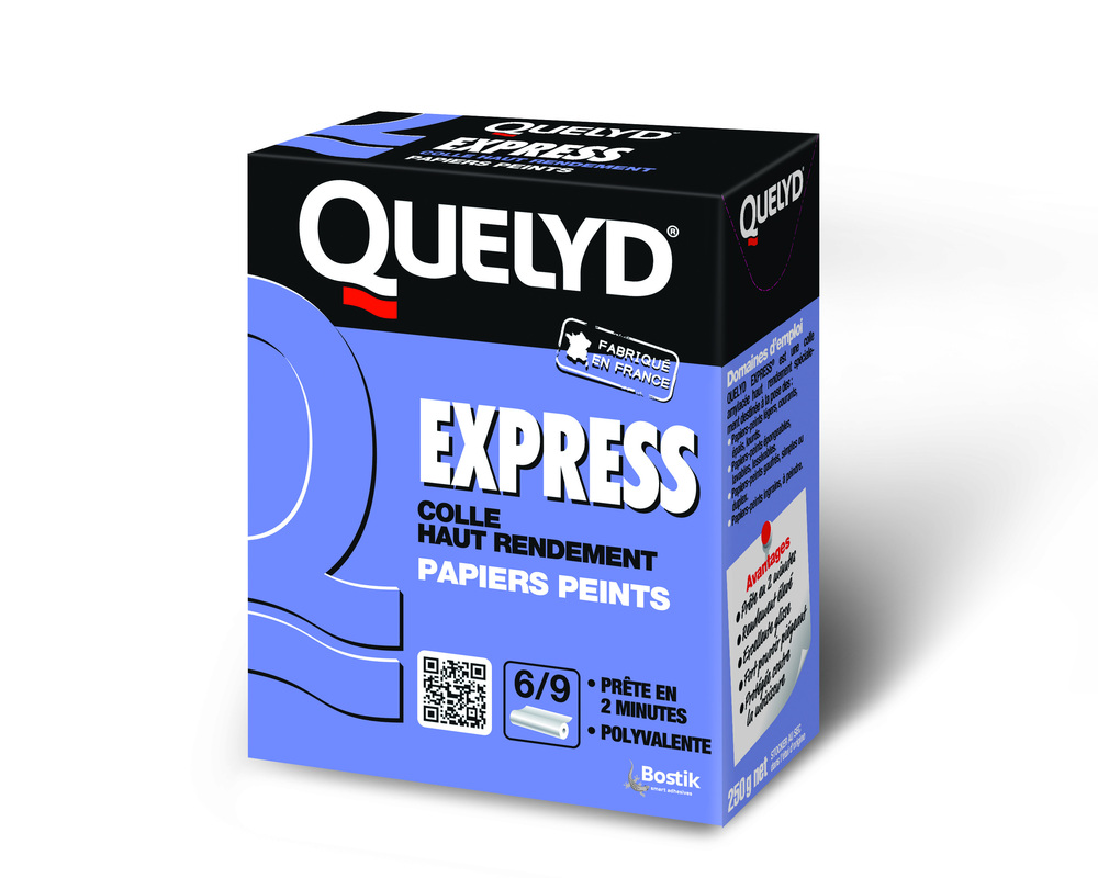Sachet de colle amylacée Quelyd Express 250g pour papiers peints et revêtements muraux